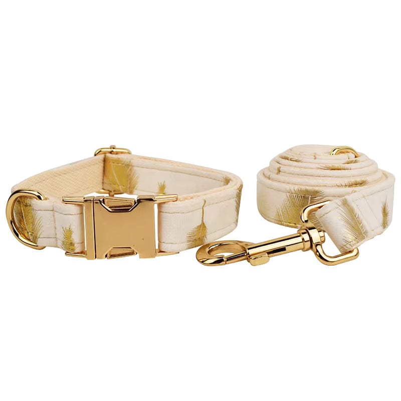 Ivory Gold Leaf Velvet Set