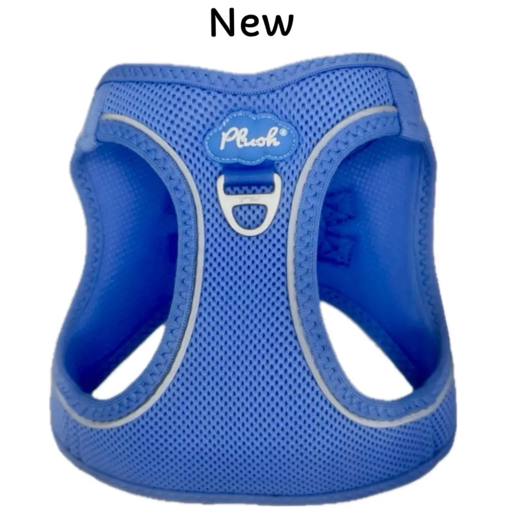 Plush Step In Air Mesh Harness - Cornflower (Front D-Ring)